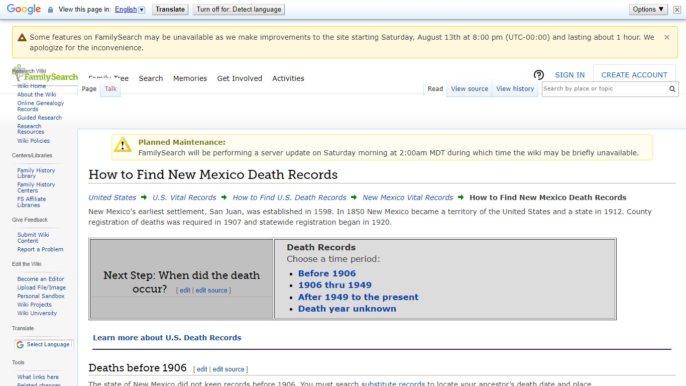 How to Find New Mexico Death Records • FamilySearch